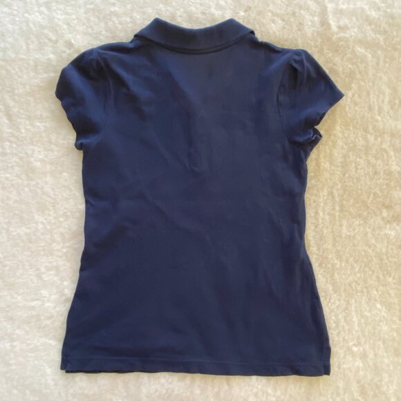 The Children's Place School Uniform Short Sleeve Shirt Navy & Pink 2pk size 7/8 - Picture 5 of 11